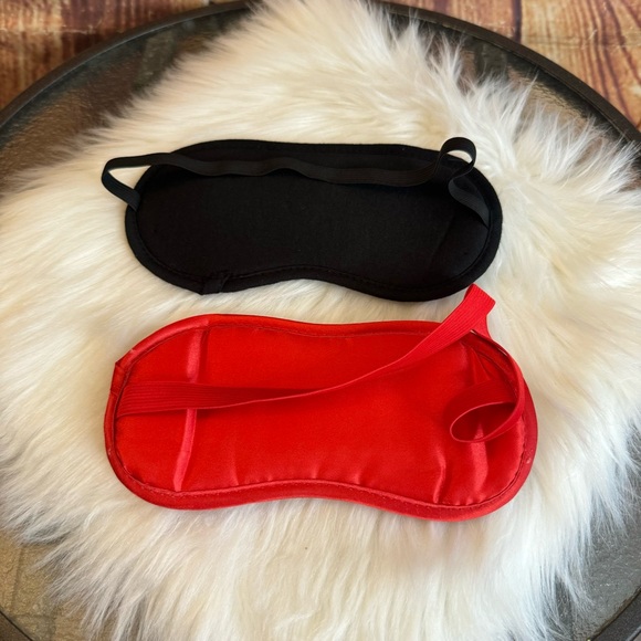Themed Light Blocking Sleep Eye Mask Bundle of Two Red and Black - Picture 2 of 7